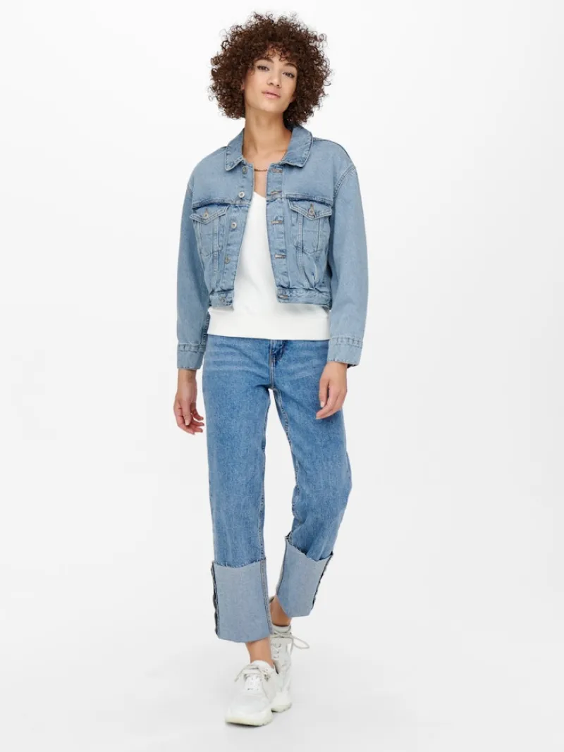 Only Jacken*ONLJAGGER PLEAT DNM JACKET Light Blue Denim