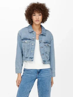 Only Jacken*ONLJAGGER PLEAT DNM JACKET Light Blue Denim