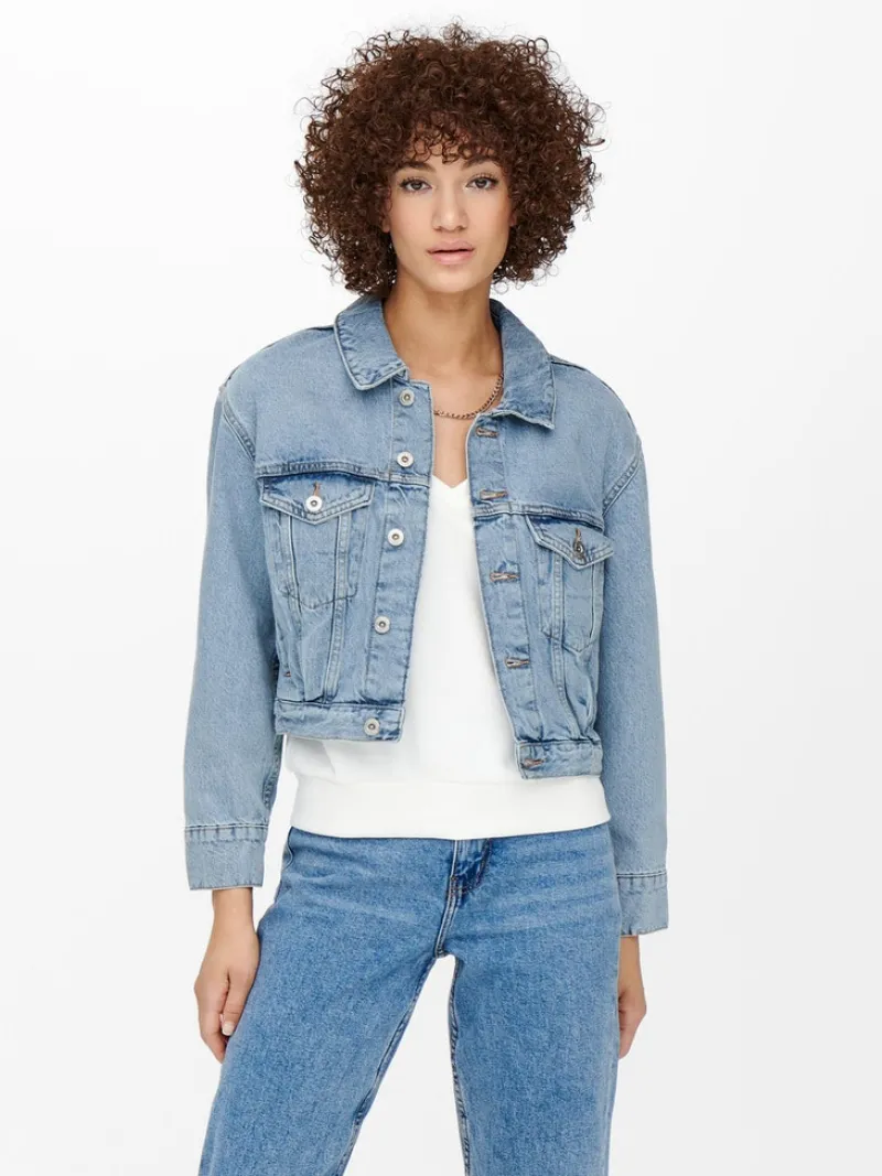 Only Jacken*ONLJAGGER PLEAT DNM JACKET Light Blue Denim