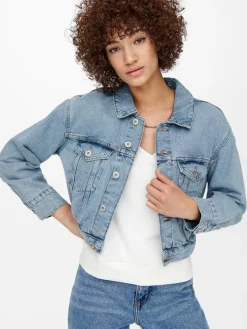 Only Jacken*ONLJAGGER PLEAT DNM JACKET Light Blue Denim