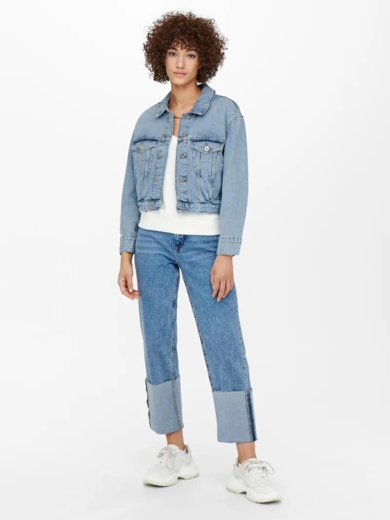 Only Jacken*ONLJAGGER PLEAT DNM JACKET Light Blue Denim