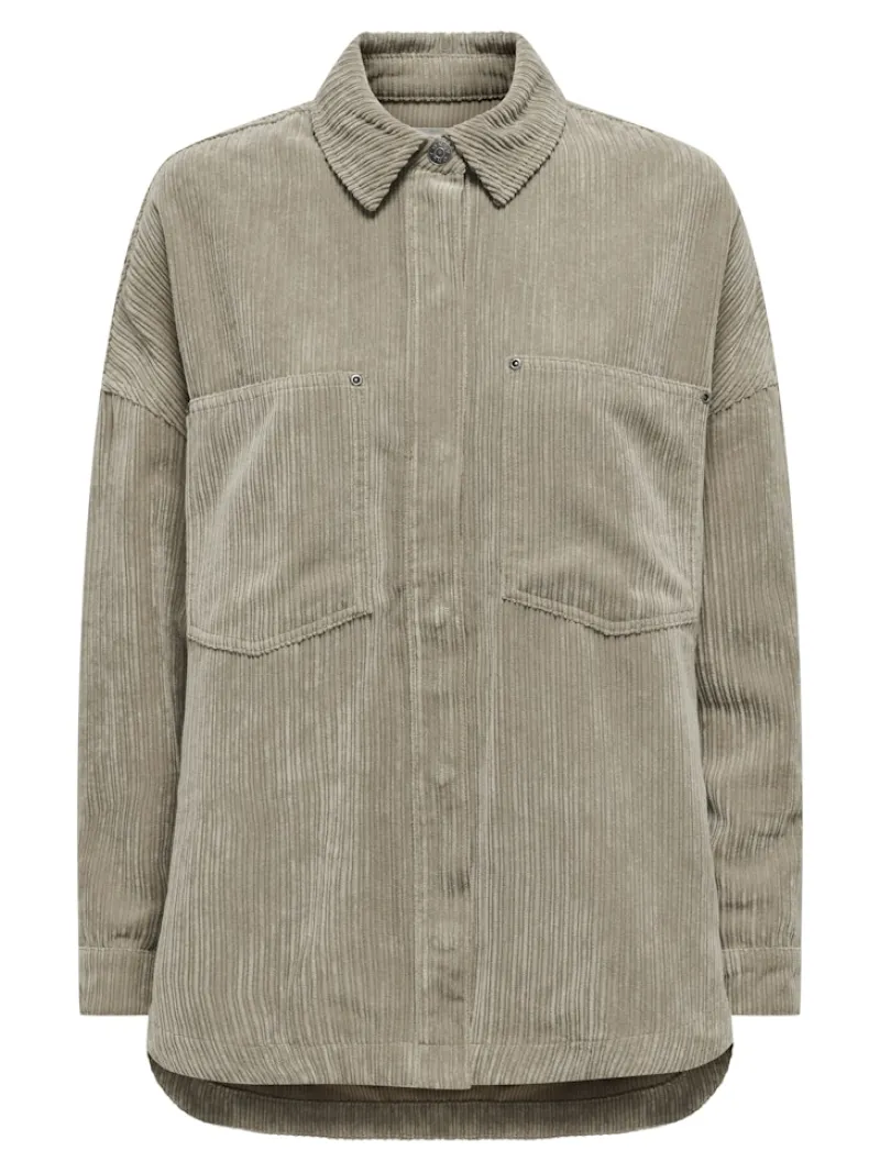 Only Jacken*ONLJANINE-RAI LIFE LS OVS CRD SHACK NOOS Weathered Teak