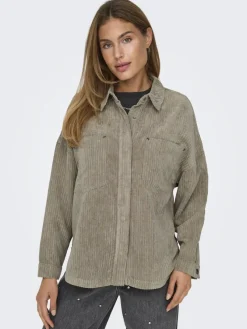 Only Jacken*ONLJANINE-RAI LIFE LS OVS CRD SHACK NOOS Weathered Teak