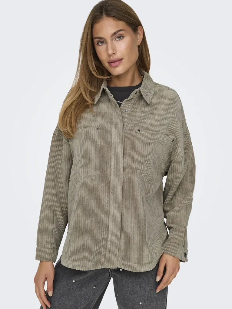 Only Jacken*ONLJANINE-RAI LIFE LS OVS CRD SHACK NOOS Weathered Teak