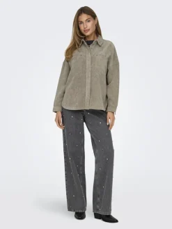 Only Jacken*ONLJANINE-RAI LIFE LS OVS CRD SHACK NOOS Weathered Teak