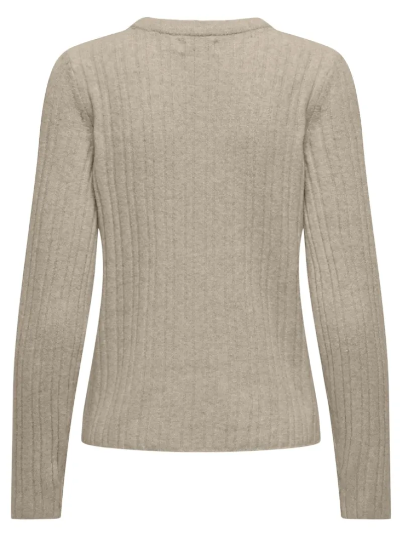 Only Pullover & Sweatshirts*ONLJEANETT LIFE L/S RIB O-NECK CC KNT humus