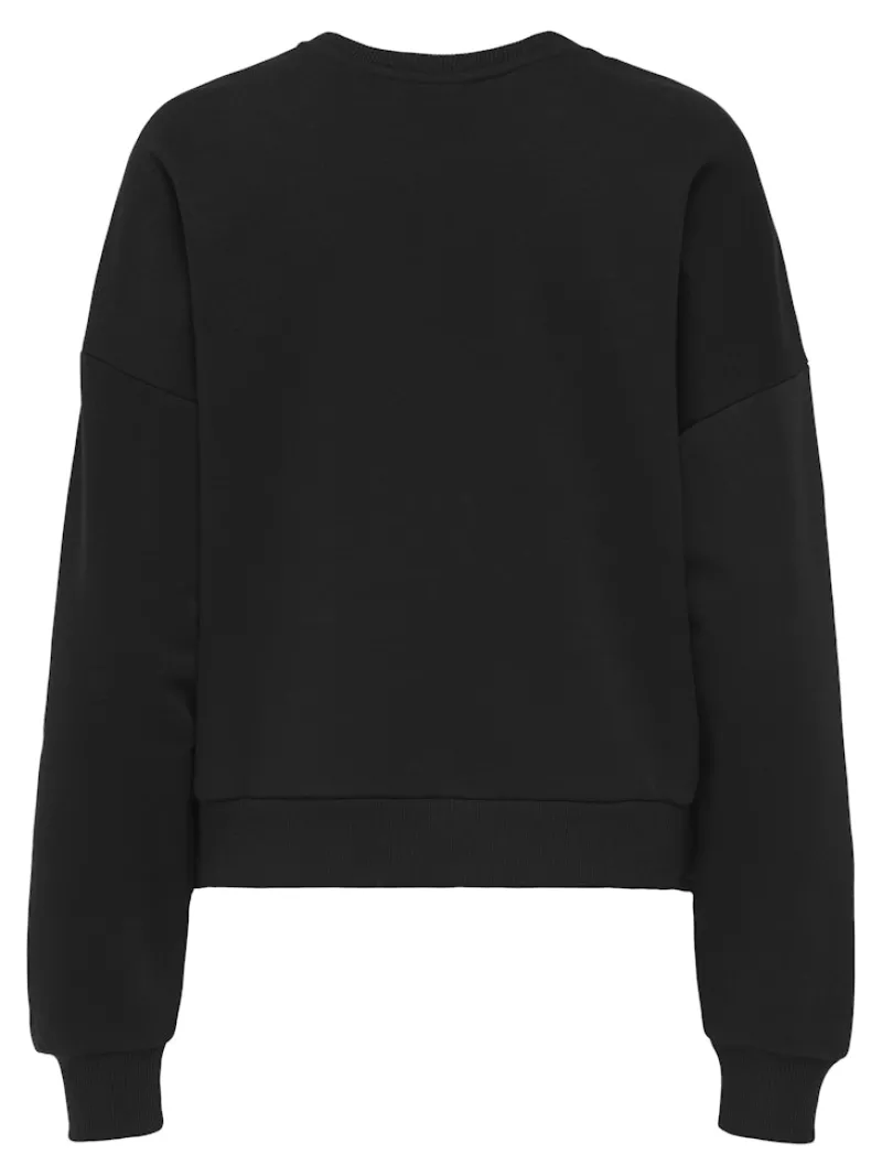 Only Pullover & Sweatshirts*ONLJENNA L/S O-NECK EMB. BOX SWT Black