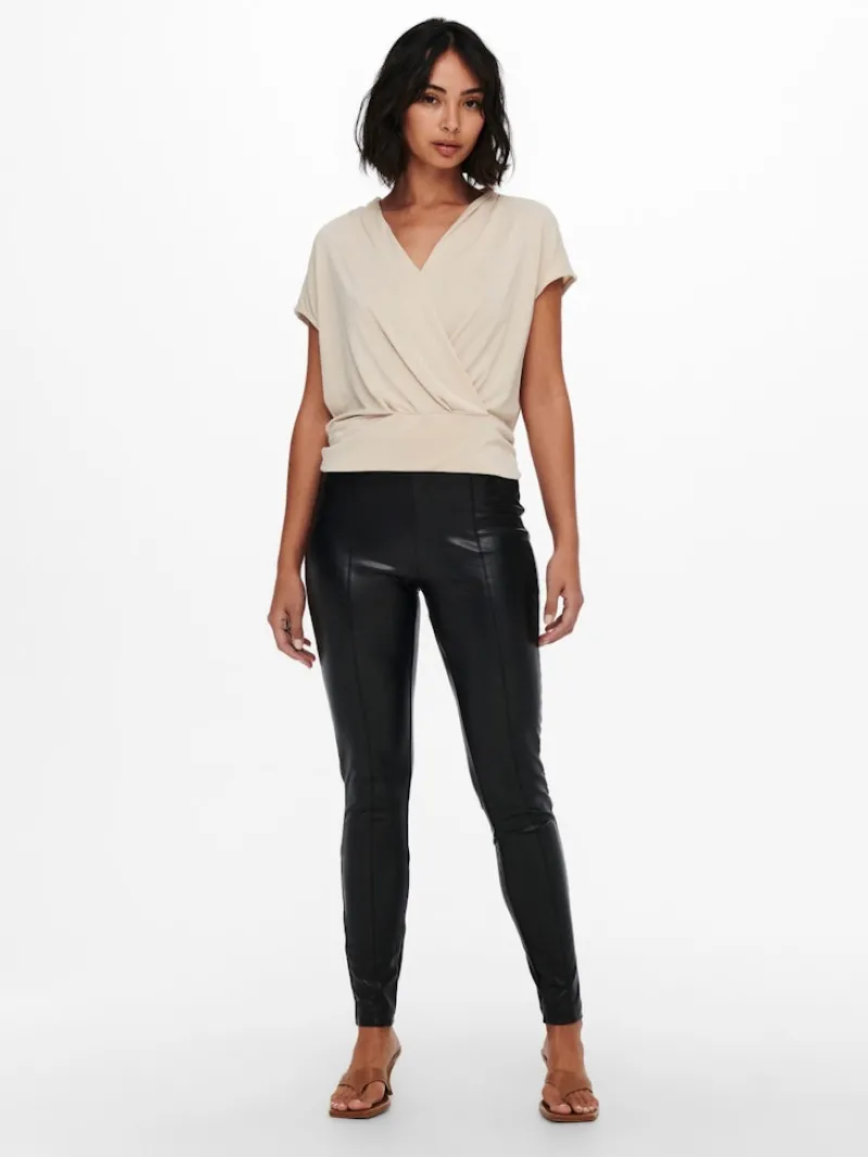 Only Hosen*ONLJESSIE FAUXLEATHER LEGGING OTW NOOS Black