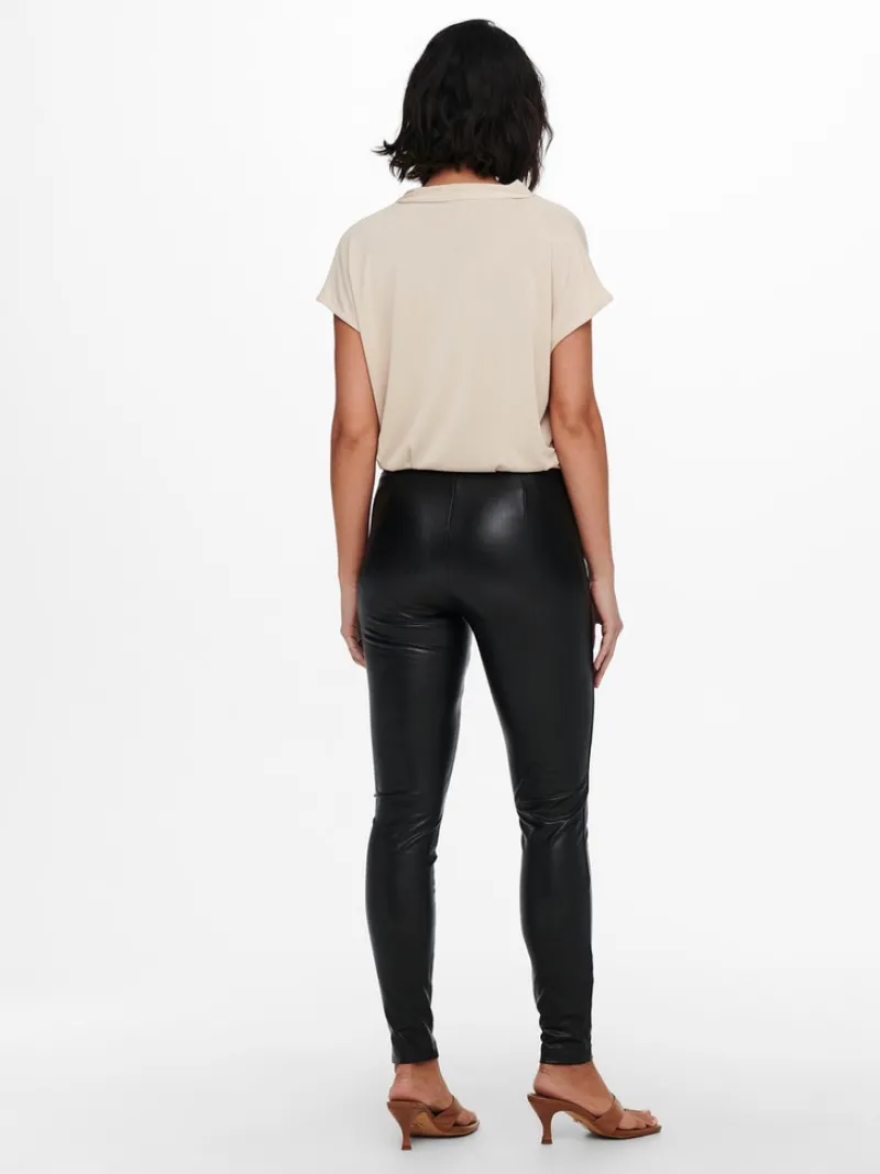 Only Hosen*ONLJESSIE FAUXLEATHER LEGGING OTW NOOS Black