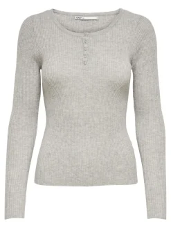 Only Pullover & Sweatshirts*ONLJILL LIFE L/S PULLOVER KNT Light Grey Melange