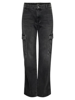 Only Jeans*ONLJUNE HW CARGO DNM DOT117 Washed Black