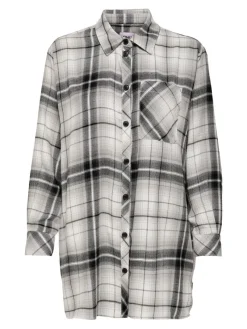 Only Blusen*ONLKAROLINA L/S SHIRT NOOS WVN Black-BLACK-CLOUD DANCER