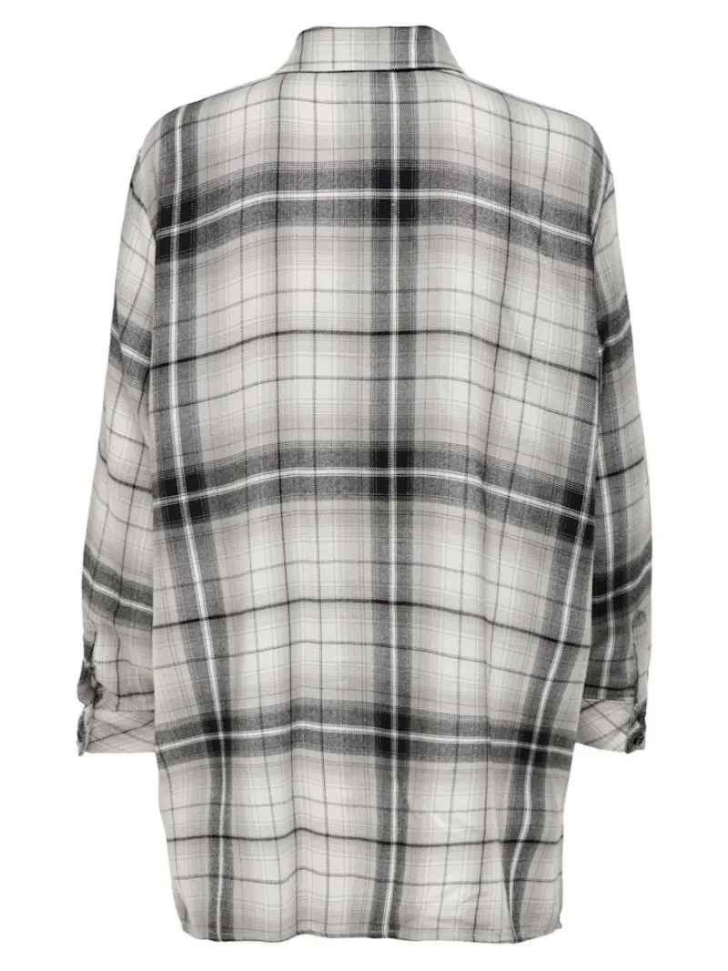 Only Blusen*ONLKAROLINA L/S SHIRT NOOS WVN Black-BLACK-CLOUD DANCER