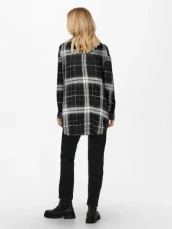 Only Blusen*ONLKAROLINA L/S SHIRT NOOS WVN Black-BLACK-CLOUD DANCER