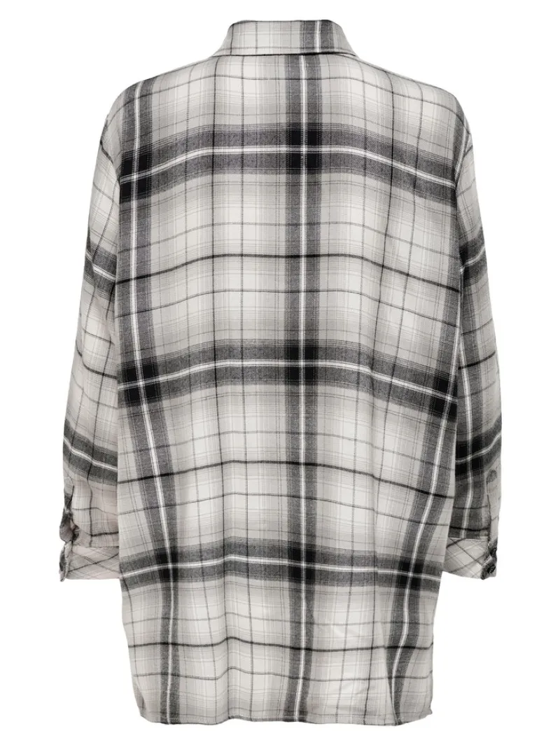 Only Blusen*ONLKAROLINA L/S SHIRT NOOS WVN Black-BLACK-CLOUD DANCER