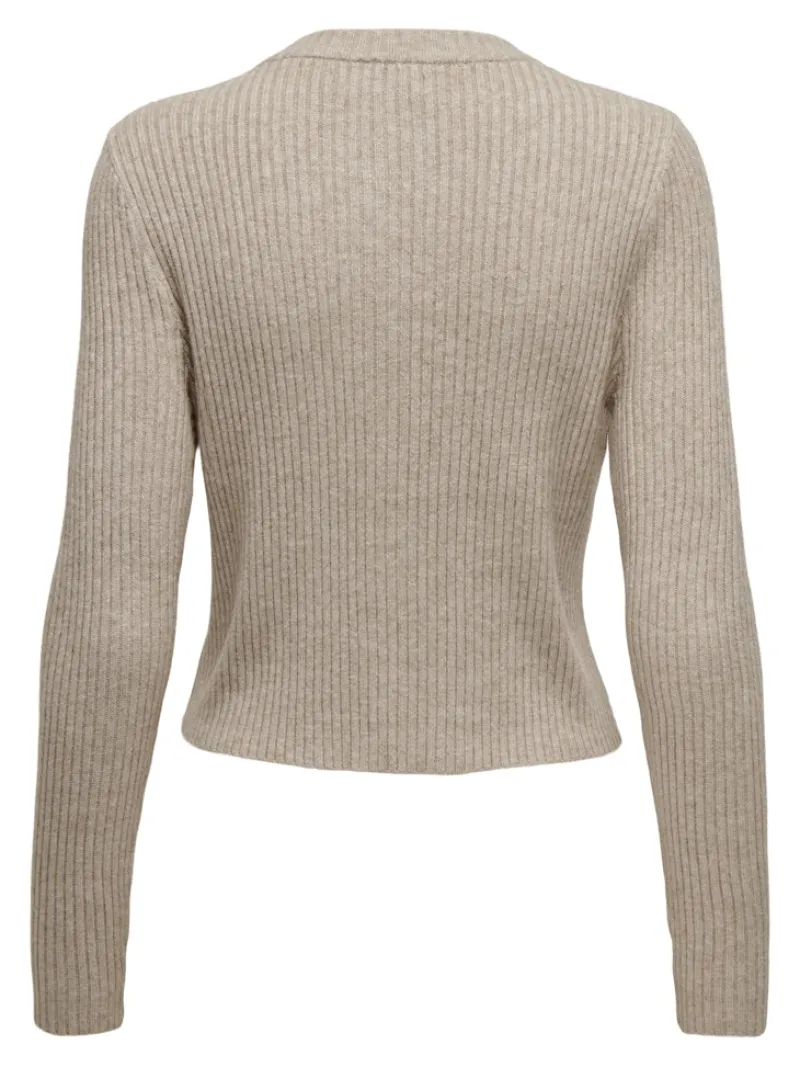 Only Pullover & Sweatshirts*-ONLKATIA LIFE LS BUTTON CARDI KNT NOOS Mocha Meringue