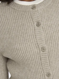 Only Pullover & Sweatshirts*-ONLKATIA LIFE LS BUTTON CARDI KNT NOOS Mocha Meringue