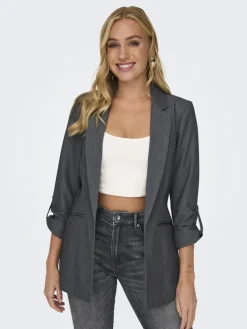 Only Jacken*ONLKAYLE-ORLEEN LIFE 3/4 BLAZER TLR NOOS Medium Grey Melange