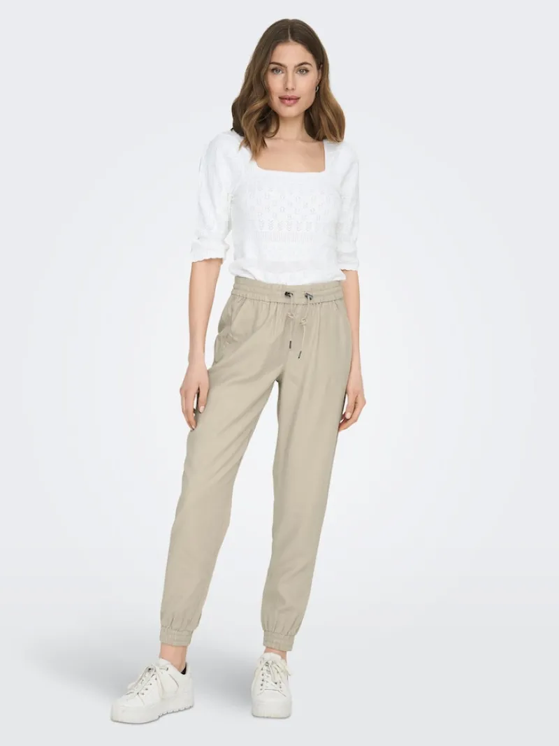 Only Hosen*ONLKELDA-EMERY MW PULL-UP PANTS PNT NOOS humus