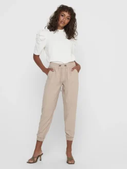 Only Hosen*ONLKELDA-EMERY MW PULL-UP PANTS PNT NOOS humus
