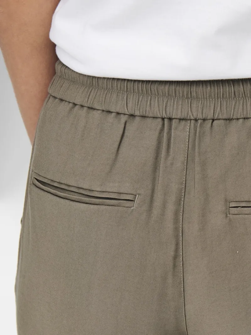 Only Hosen*ONLKELDA-EMERY MW PULL-UP PANTS PNT NOOS Walnut