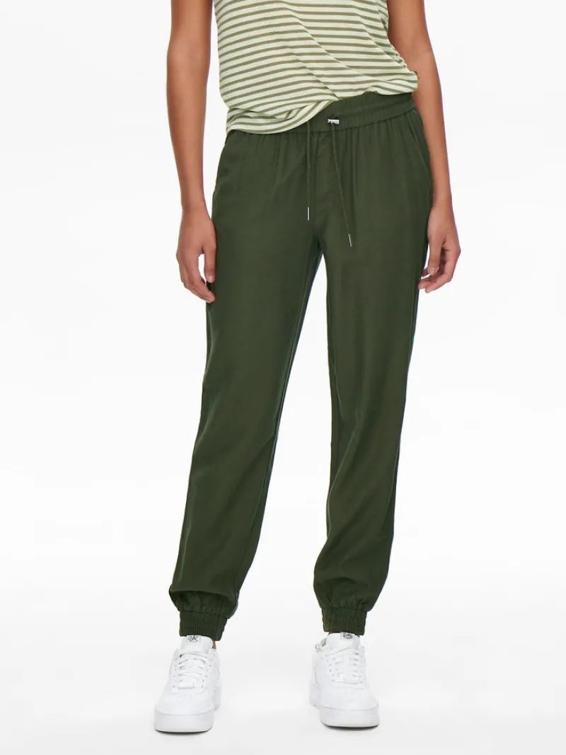 Only Hosen*ONLKELDA-EMERY MW PULL-UP PANTS PNT NOOS Grape Leaf