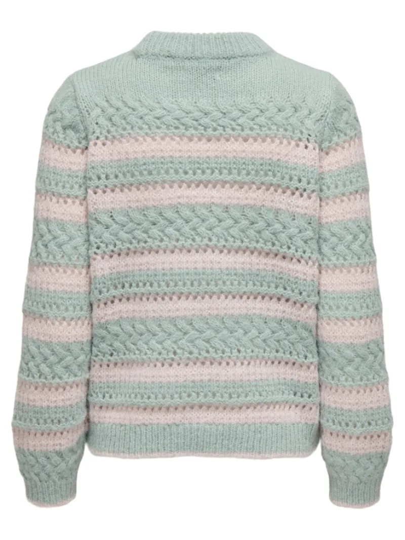 Only Pullover & Sweatshirts*ONLKIMA LS LIFE STRIPE O-NECK CC KNT icy morn