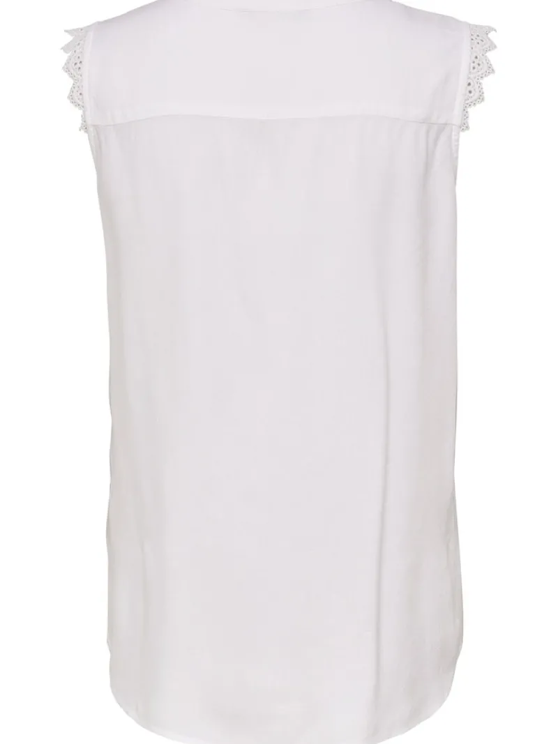 Only Blusen*ONLKIMMI S/L TOP WVN NOOS white