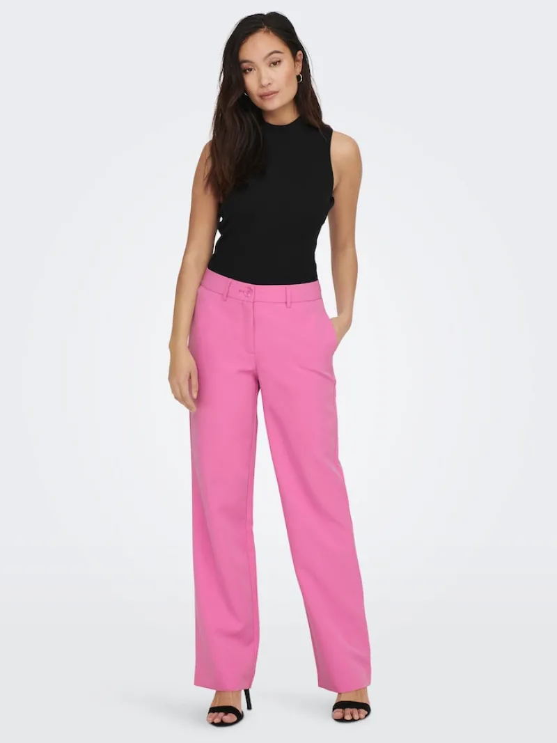 Only Hosen*ONLLANA-BERRY MID STRAIGHT PANT TLR NOOS fuchsia pink