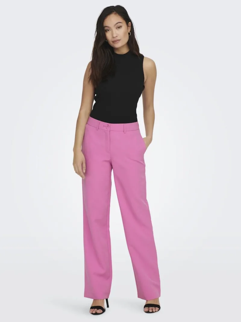 Only Hosen*ONLLANA-BERRY MID STRAIGHT PANT TLR NOOS fuchsia pink