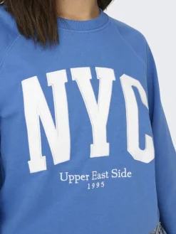 Only Pullover & Sweatshirts*ONLLANEY L/S NEW YORK O-NECK BOX SWT Super Sonic