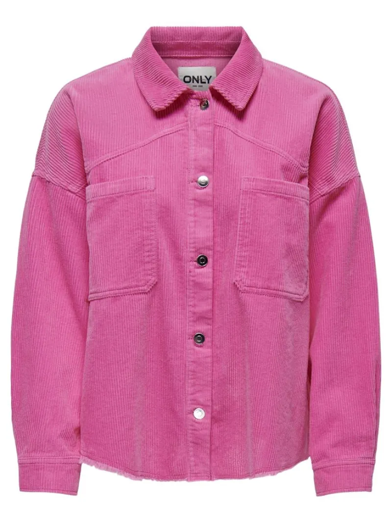 Only Jacken*ONLLATY-BITTEN L/S CORD SHACKET PNT strawberry moon