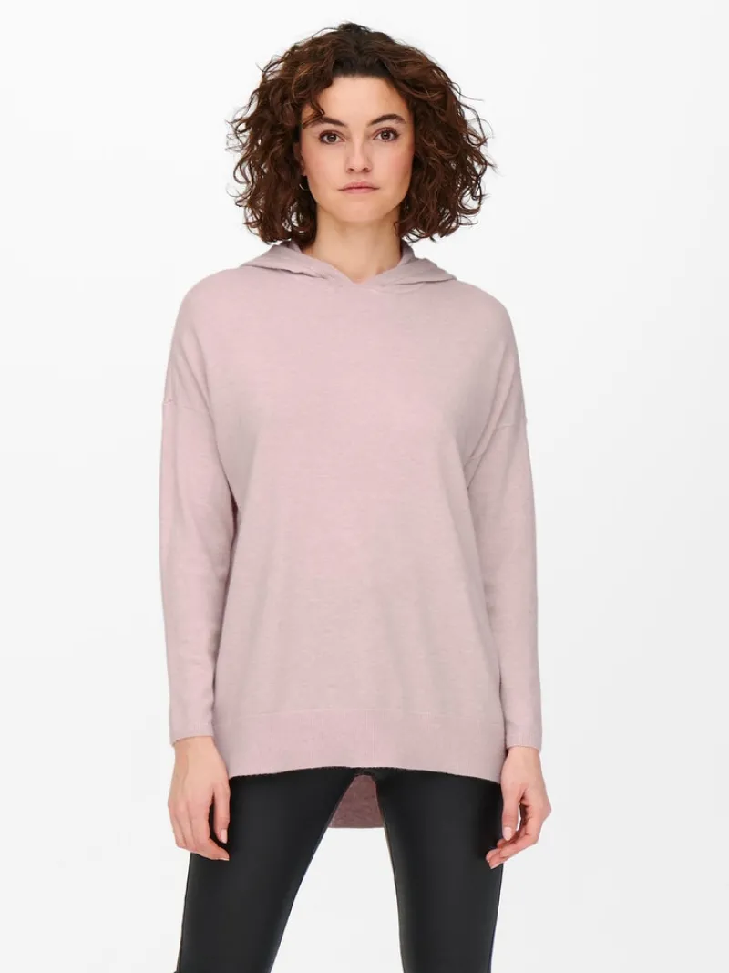 Only Pullover & Sweatshirts*ONLLELY L/S LOOSE HOOD PULLOVER KNT Sepia Rose