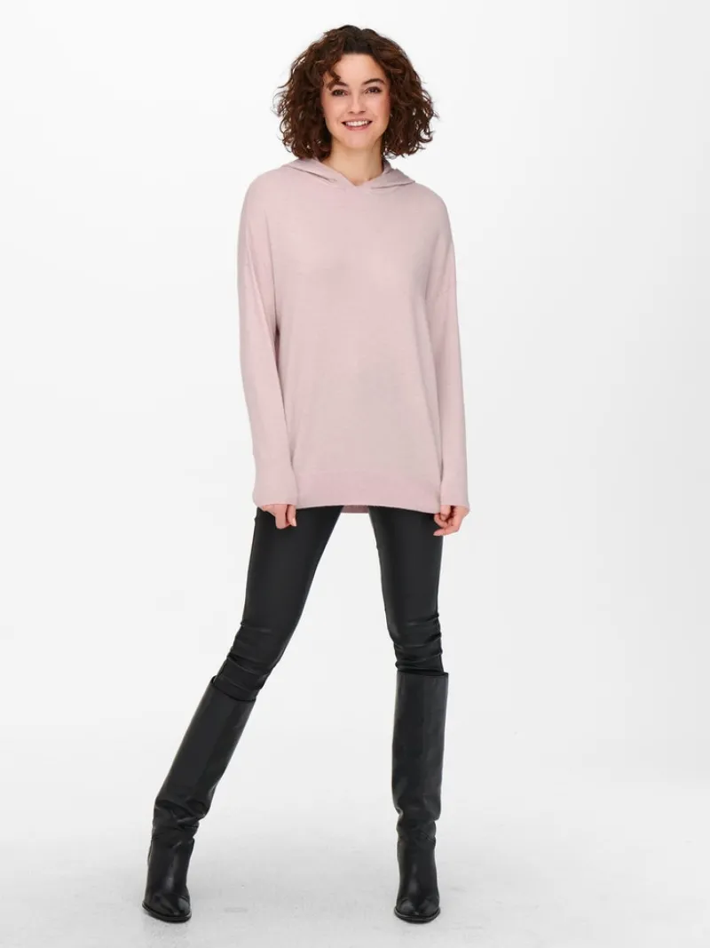Only Pullover & Sweatshirts*ONLLELY L/S LOOSE HOOD PULLOVER KNT Sepia Rose