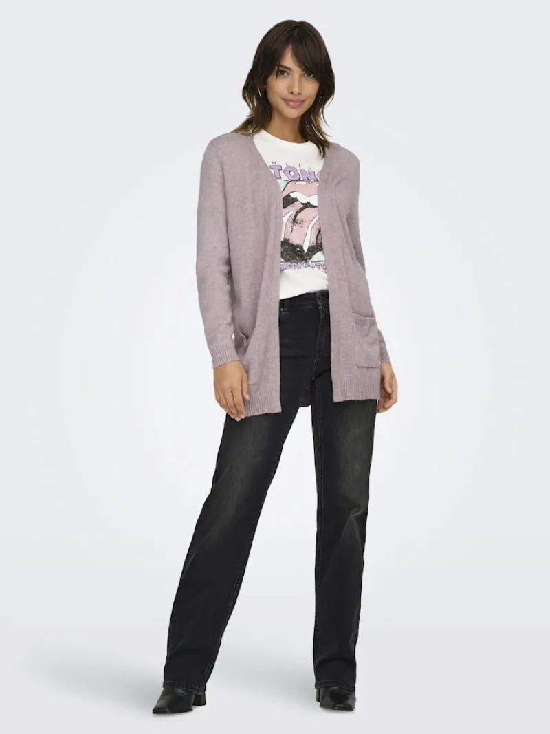 Only Pullover & Sweatshirts*ONLLESLY LIFE L/S OPEN CARDIGAN KNT NOOS Violet Ice