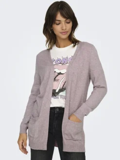 Only Pullover & Sweatshirts*ONLLESLY LIFE L/S OPEN CARDIGAN KNT NOOS Violet Ice
