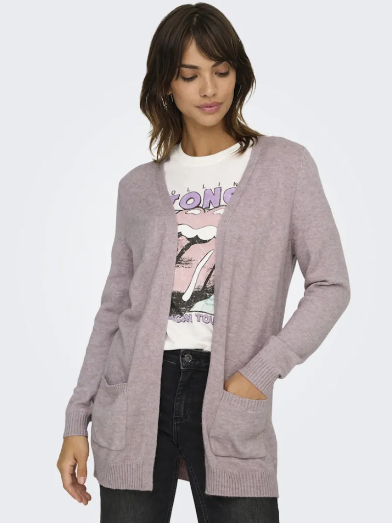 Only Pullover & Sweatshirts*ONLLESLY LIFE L/S OPEN CARDIGAN KNT NOOS Violet Ice