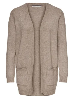 Only Pullover & Sweatshirts*ONLLESLY LIFE L/S OPEN CARDIGAN KNT NOOS Beige
