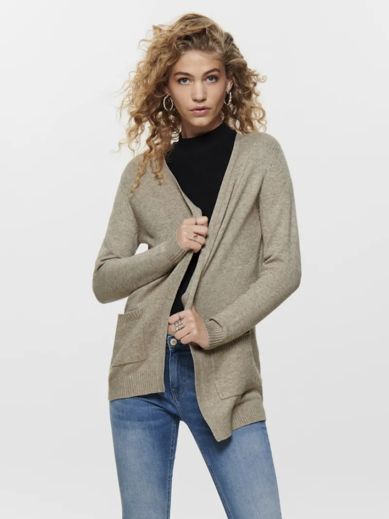 Only Pullover & Sweatshirts*ONLLESLY LIFE L/S OPEN CARDIGAN KNT NOOS Beige