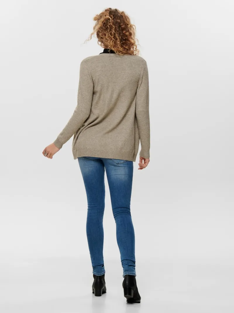 Only Pullover & Sweatshirts*ONLLESLY LIFE L/S OPEN CARDIGAN KNT NOOS Beige