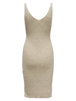 Only Kleider*ONLLINA SL SLIT DRESS KNT pumice stone