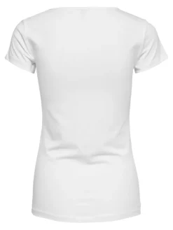 Only Shirts*ONLLIVE LOVE S/S ONECK TOP NOOS JRS white