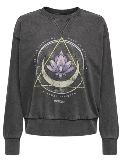 Only Pullover & Sweatshirts*ONLLUCINDA L/S O-NECK SWT NOOS black2