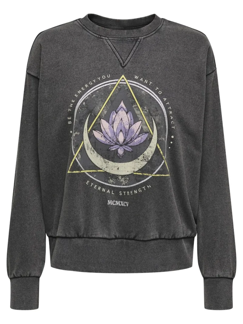 Only Pullover & Sweatshirts*ONLLUCINDA L/S O-NECK SWT NOOS black2