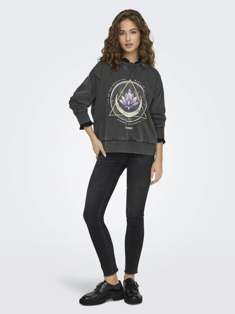 Only Pullover & Sweatshirts*ONLLUCINDA L/S O-NECK SWT NOOS black2