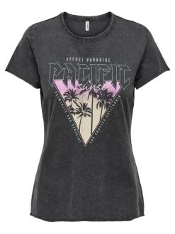 Only Shirts*ONLLUCY LIFE FIT S/S VENICE TOP BOX JRS black2