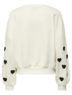 Only Pullover & Sweatshirts*ONLMACY L/S O-NECK BOX CC SWT NOOS Cloud Dancer