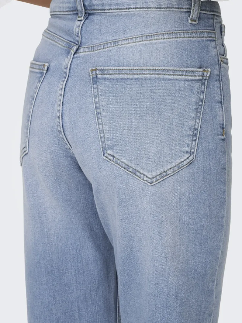 Only Jeans*ONLMADDIE EX HW WIDE DNM TAI ENT Light Blue Denim