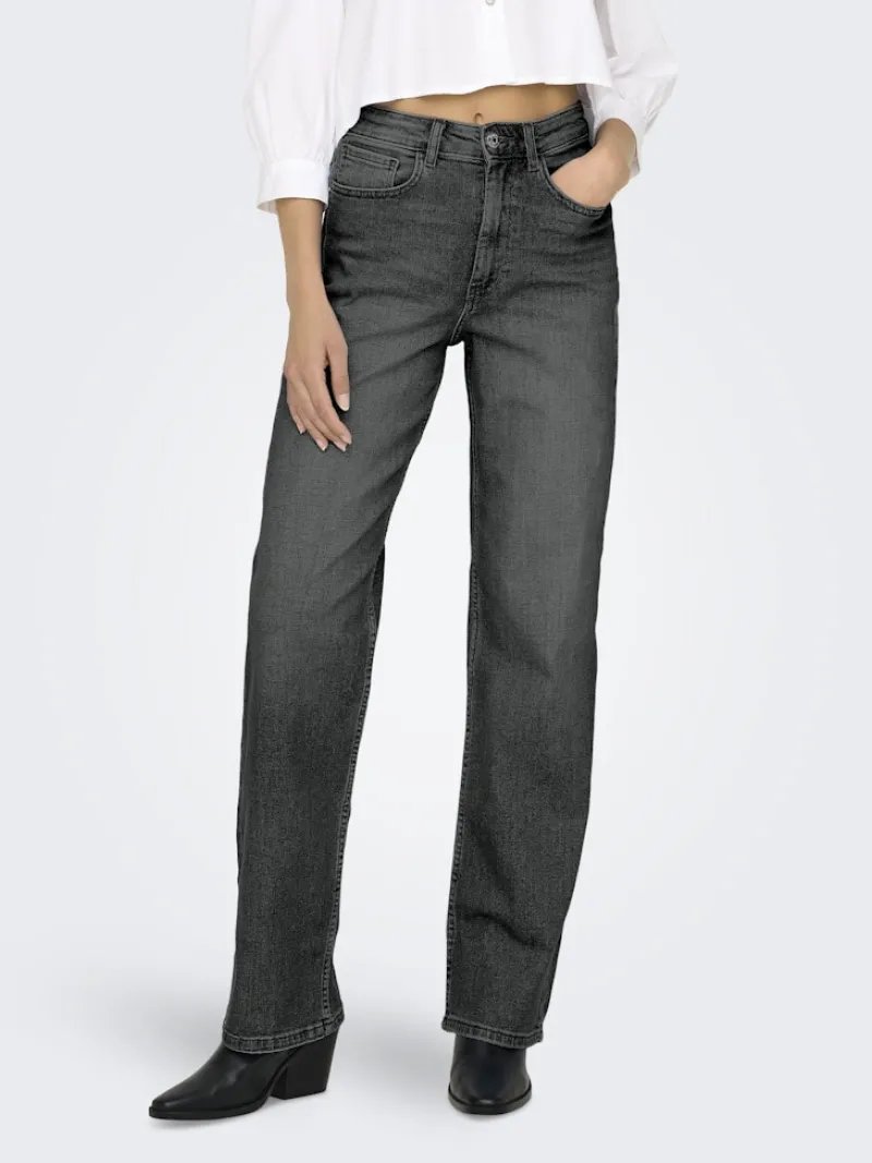 Only Jeans*ONLMADDIE EX HW WIDE DNM TAI ENT Grey Denim