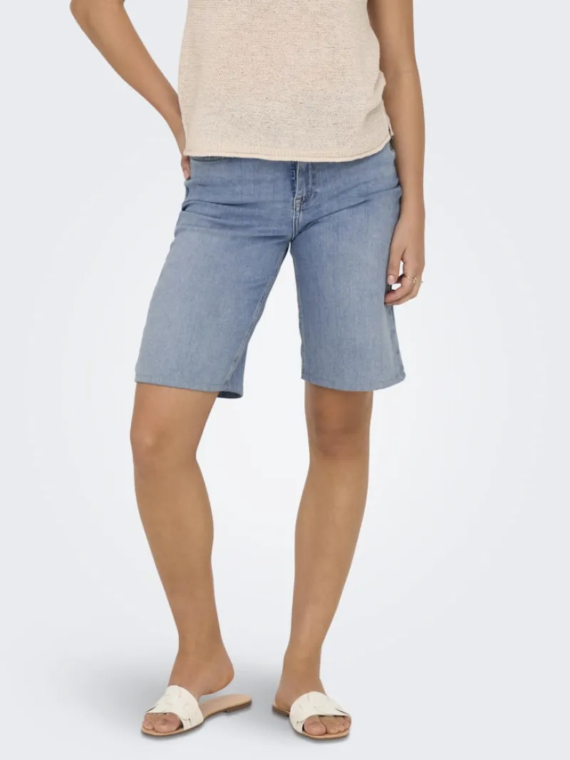 Only Shorts*ONLMADISON BLUSH HW SHORTS DNM CRO Light Blue Denim